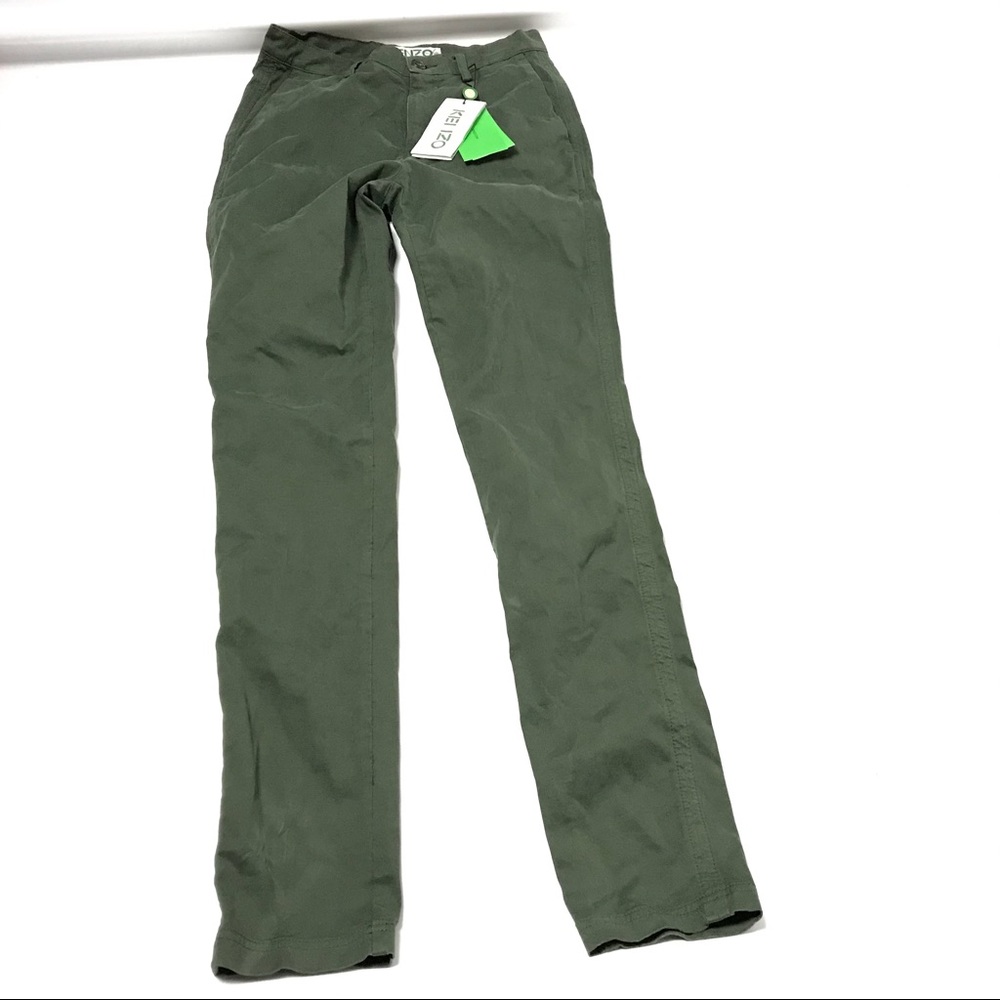 Kenzo Paris Men’s Chino Skinny Pants Size 27 Green